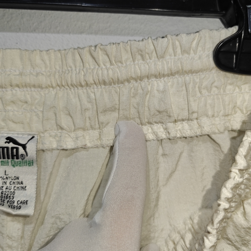 Vintage 90s Parachute Pants Large White Windbreaker Lightweight - Picture 12 of 13